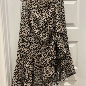 Nasty Gal Asymmetrical Leopard Print Skirt